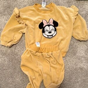 Yellow Minnie Mouse Toddler Outfit- Preloved condition